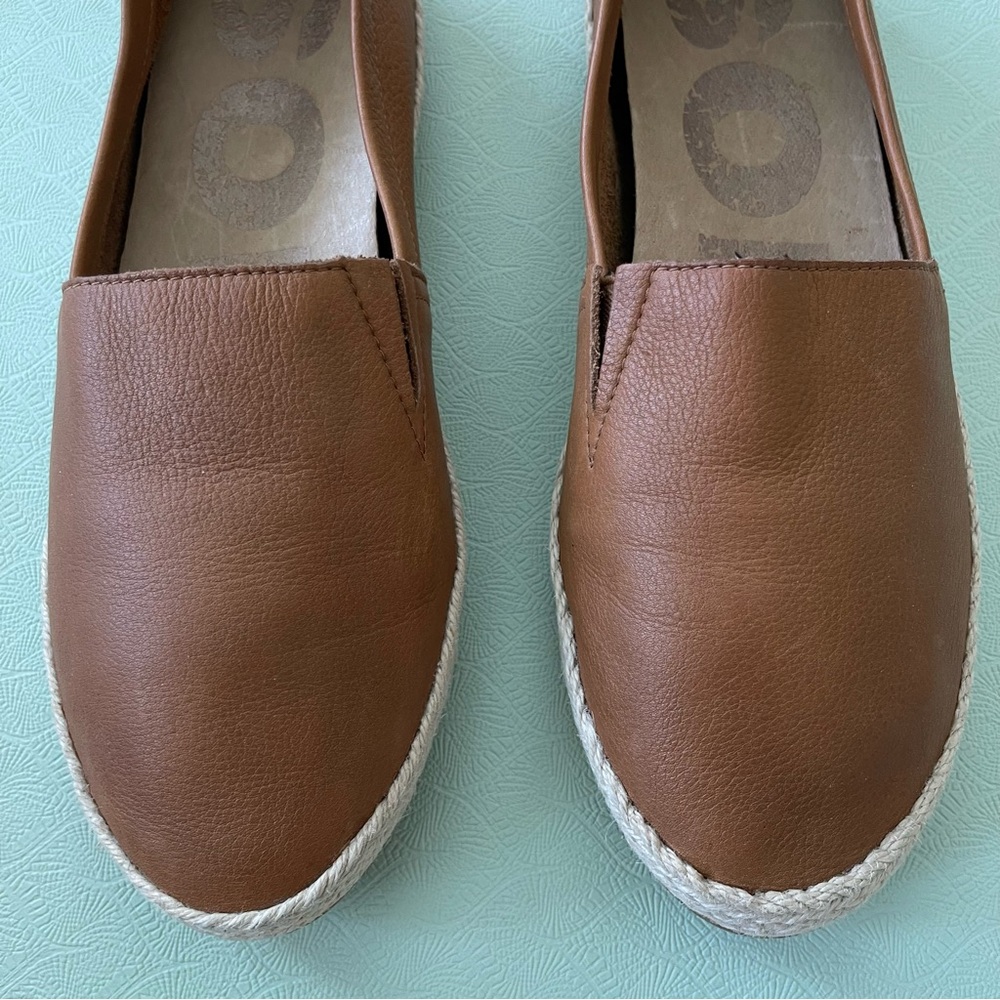 Sorel Ella Women's Camel Leather & Jute Slip On Flats Espadrille - Picture 4 of 8